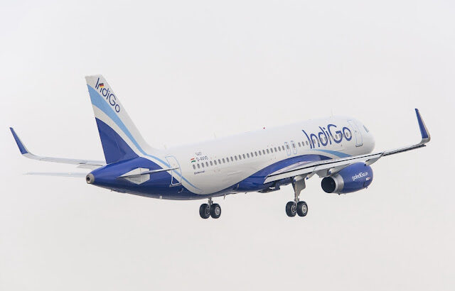 A320 Indigo with sharklets