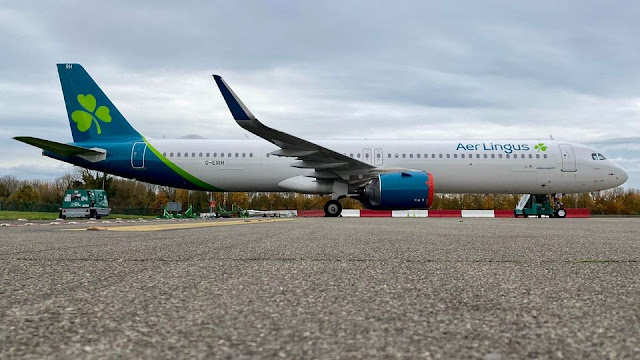 Aer Lingus UK A321LR returns to Dublin