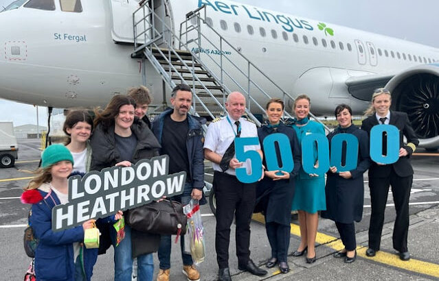 Ireland West Airport Welcomes 50,000th Passenger on Aer Lingus Heathrow Route