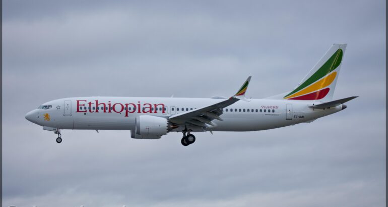 Ethiopian Airlines 14th Boeing 737-8 MAX delivery transits Dublin