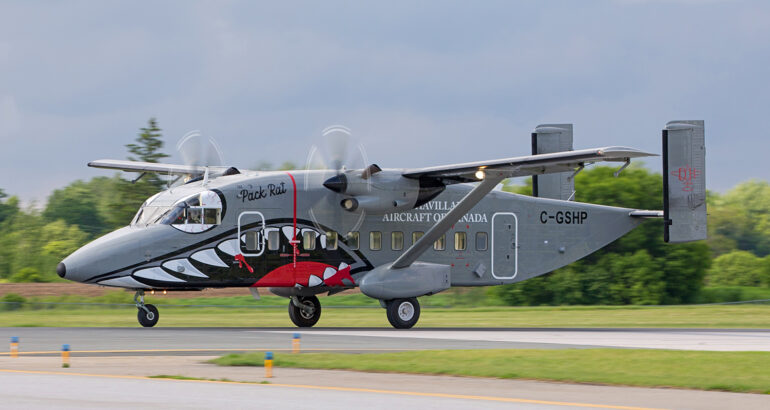 De Havilland Canada Cebrates 50th Anniversary of Shorts Brothers Belfast SH 360 at FIA2024