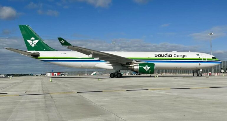 ASL Airlines A330-300P2F positions to DWC